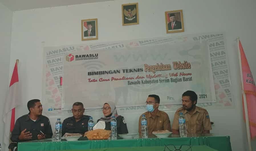 Tingkatkan Ketrampilan Pengelolaan Website, Bawaslu SBB Gelar Bimbingan Teknis