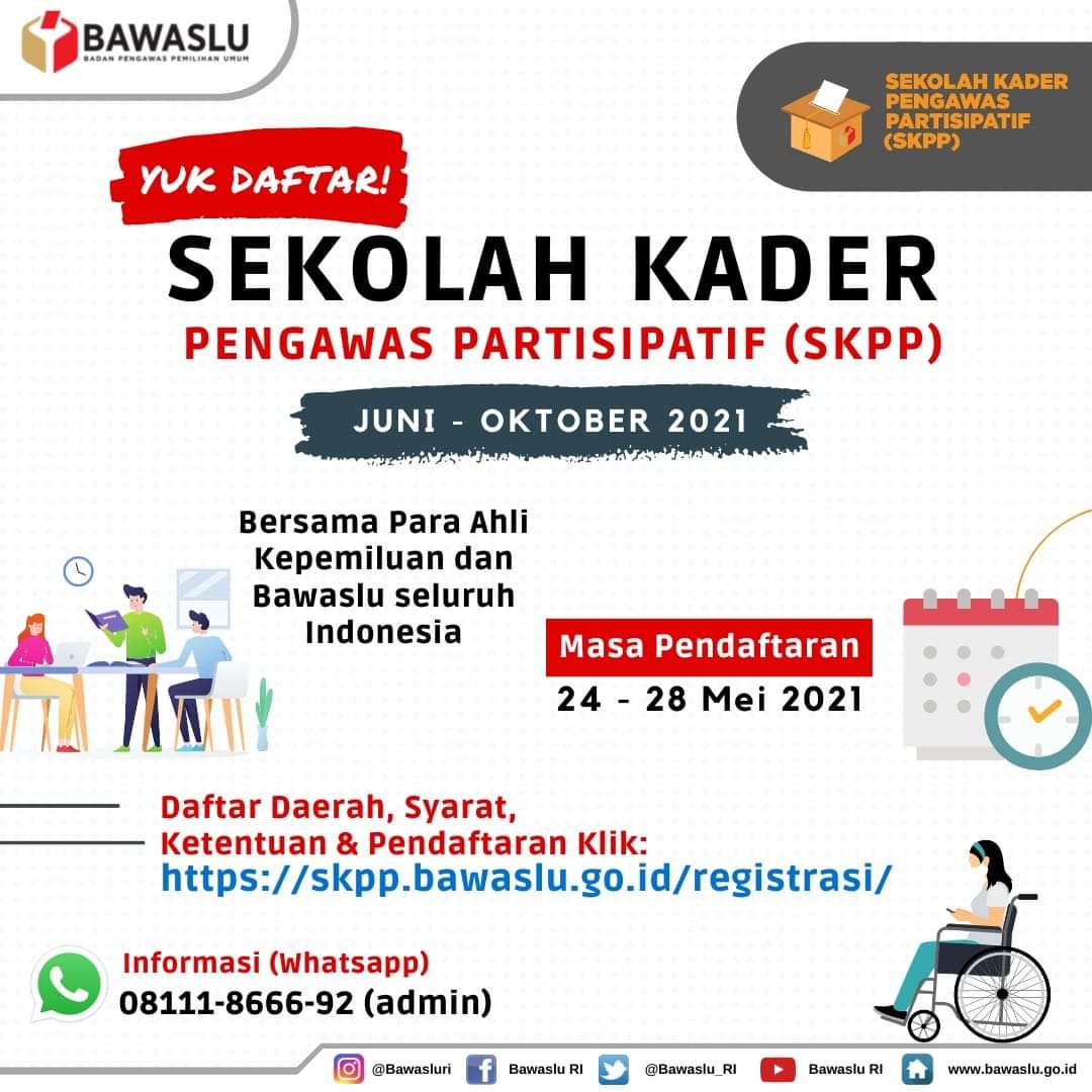 Ayoo Segera Daftar Sekolah Kader Pengawas Partisipatif