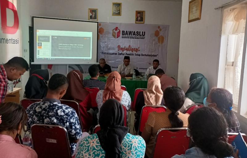 Bawaslu SBB Laksanakan : Sosialisasi Pemutakhiran Daftar pemilih tetap Berkelanjutan