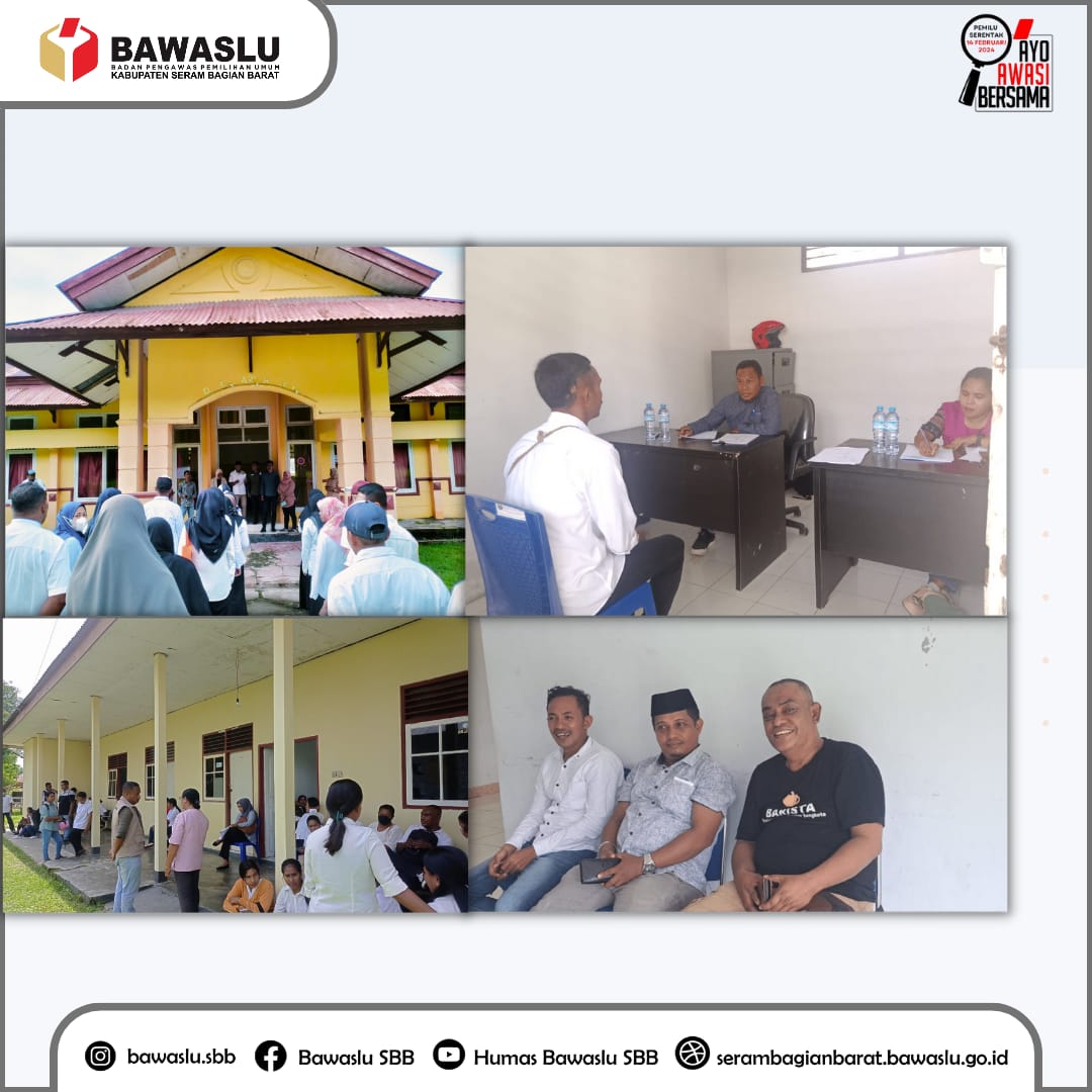 Lingkup Jajaran Bawaslu Seram Bagian Barat Awasi proses Tahapan Wawancara Calon PPS Pemilu 2024