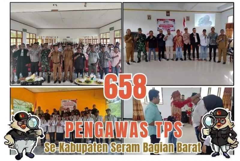 Serentak Lantik 658 PTPS Se-kecamatan Kabupaten Seram Bagian Barat Bawaslu Lakukan Monitoring Pelantikan