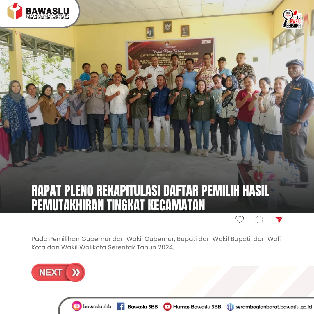 Jajaran Panwaslu Kecamatan Kairatu Barat 