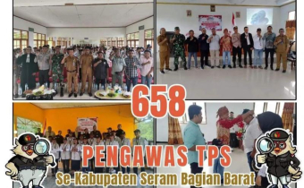 Serentak Lantik 658 PTPS Se-kecamatan Kabupaten Seram Bagian Barat Bawaslu Lakukan Monitoring Pelantikan