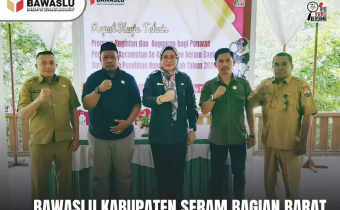 Tampak Pimpinan Bawaslu bersama Lingkup OPD Pemerintah Daerah Kabupaten Seram Bagian Barat